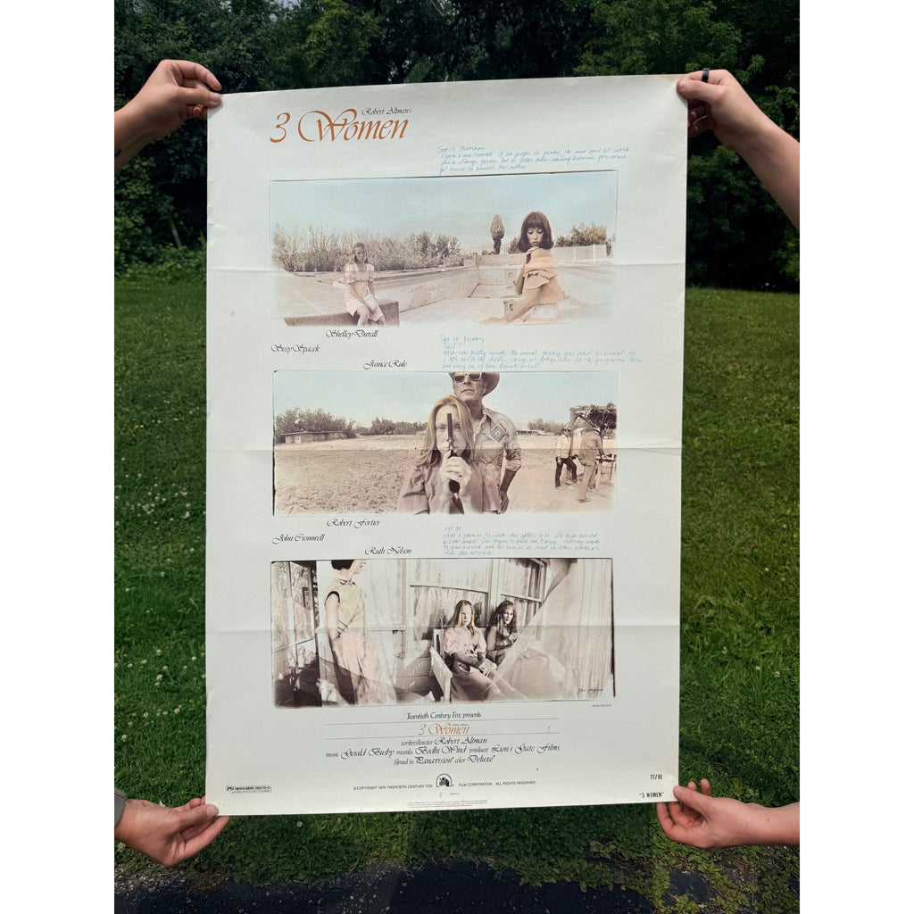 Original 3 Women Movie Poster (1977) Robert Altman, Shelley Duvall, Sissy Spacek!