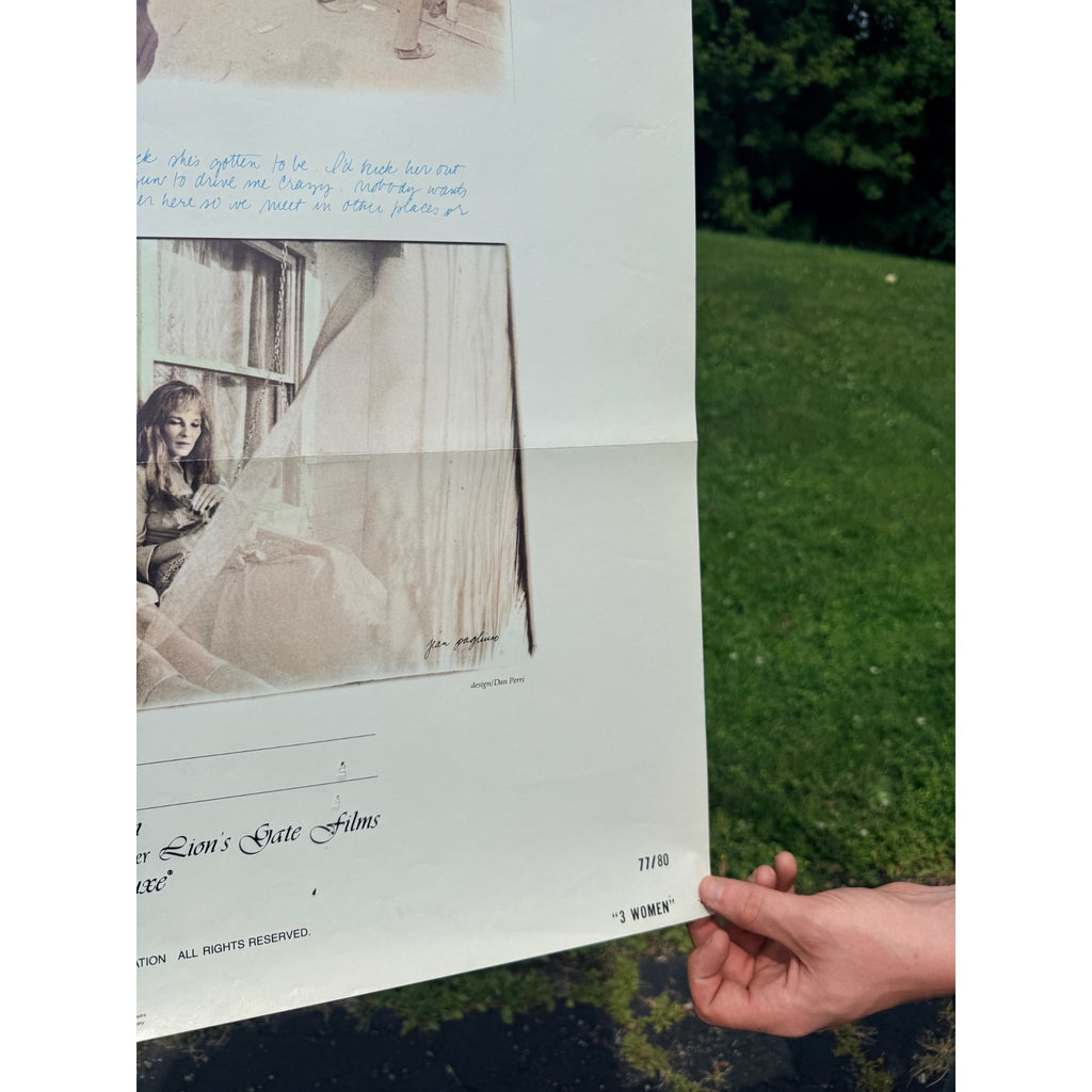 Original 3 Women Movie Poster (1977) Robert Altman, Shelley Duvall, Sissy Spacek!