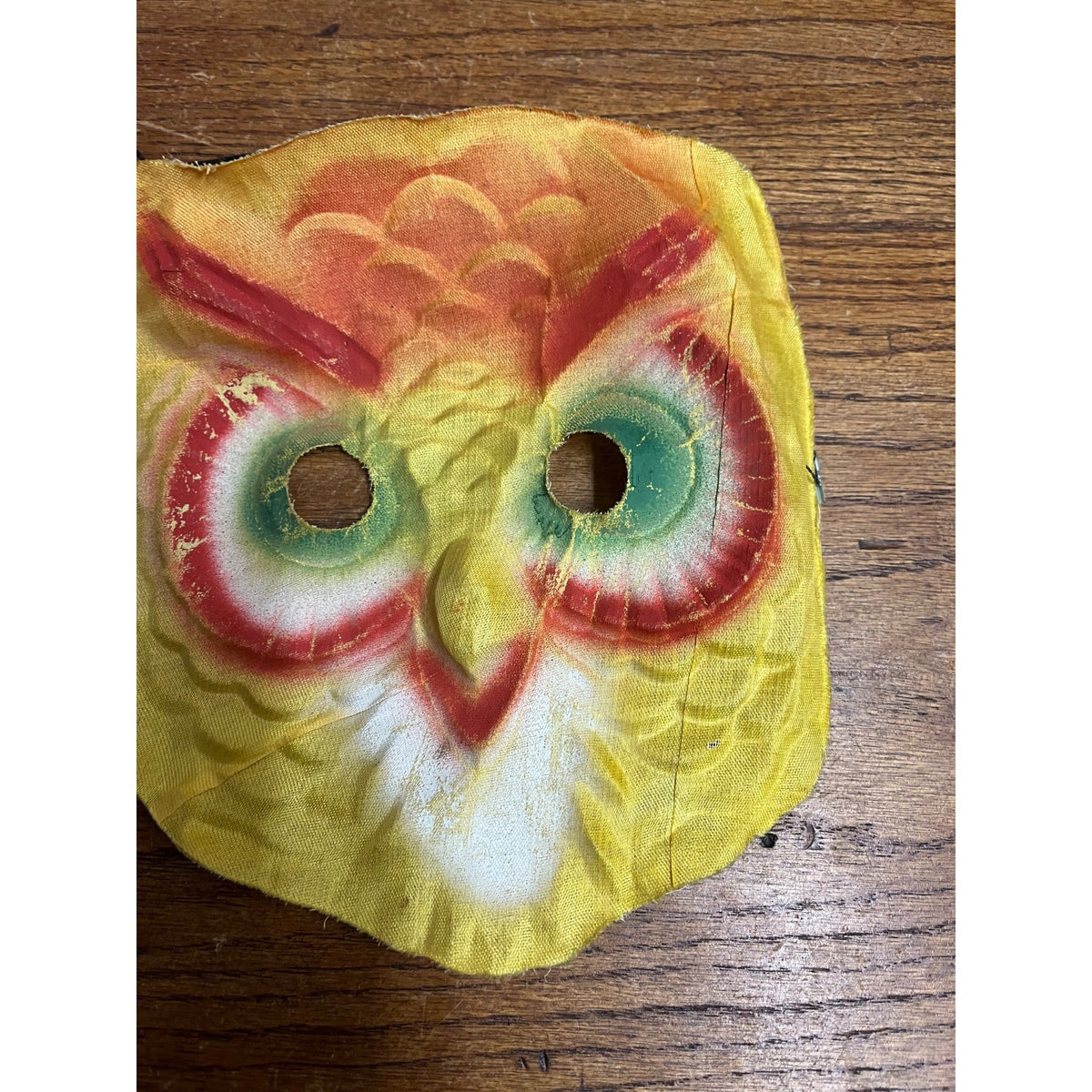 Vintage 1940s Halloween Child's Owl Costume Mask - Cheesecloth Gauze