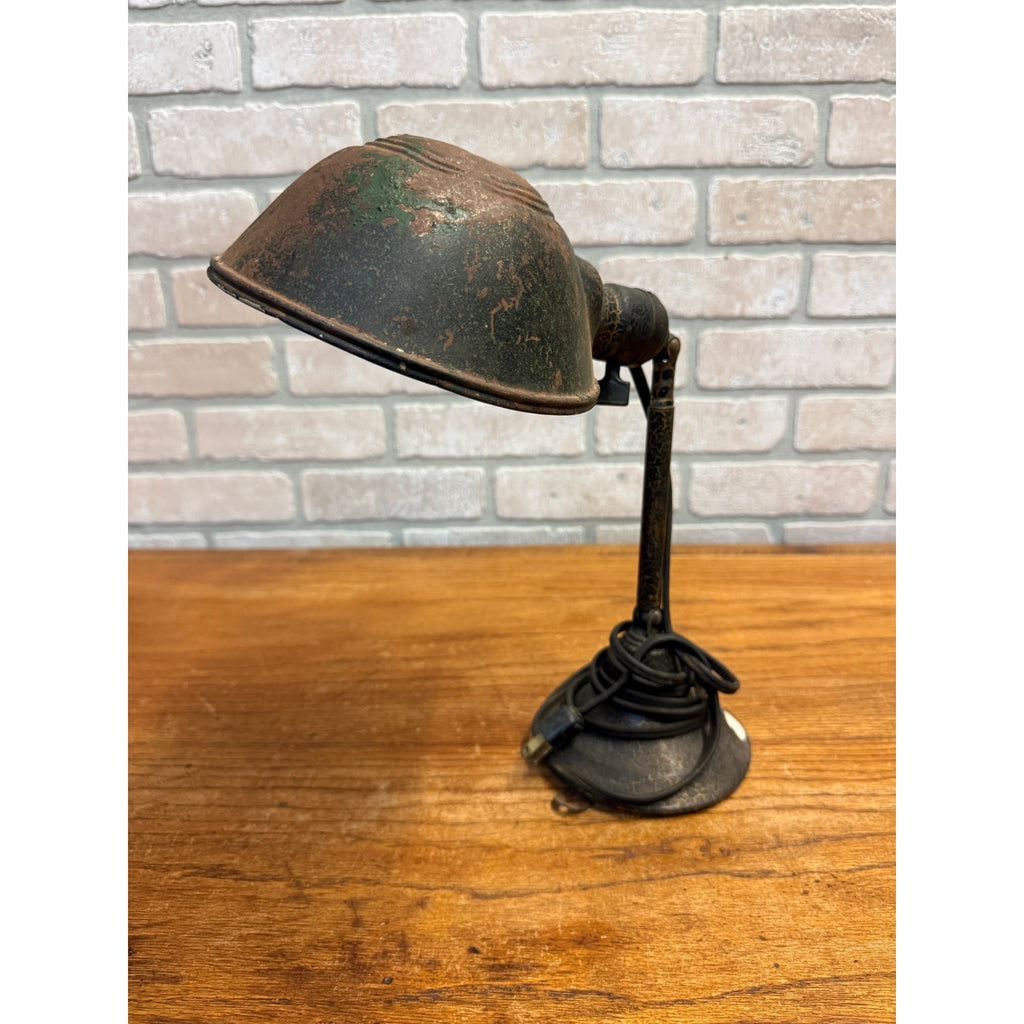 Antique Greist Mfg. Co. Desk Table Light Lamp Table Adjustable As-Is For Restoration