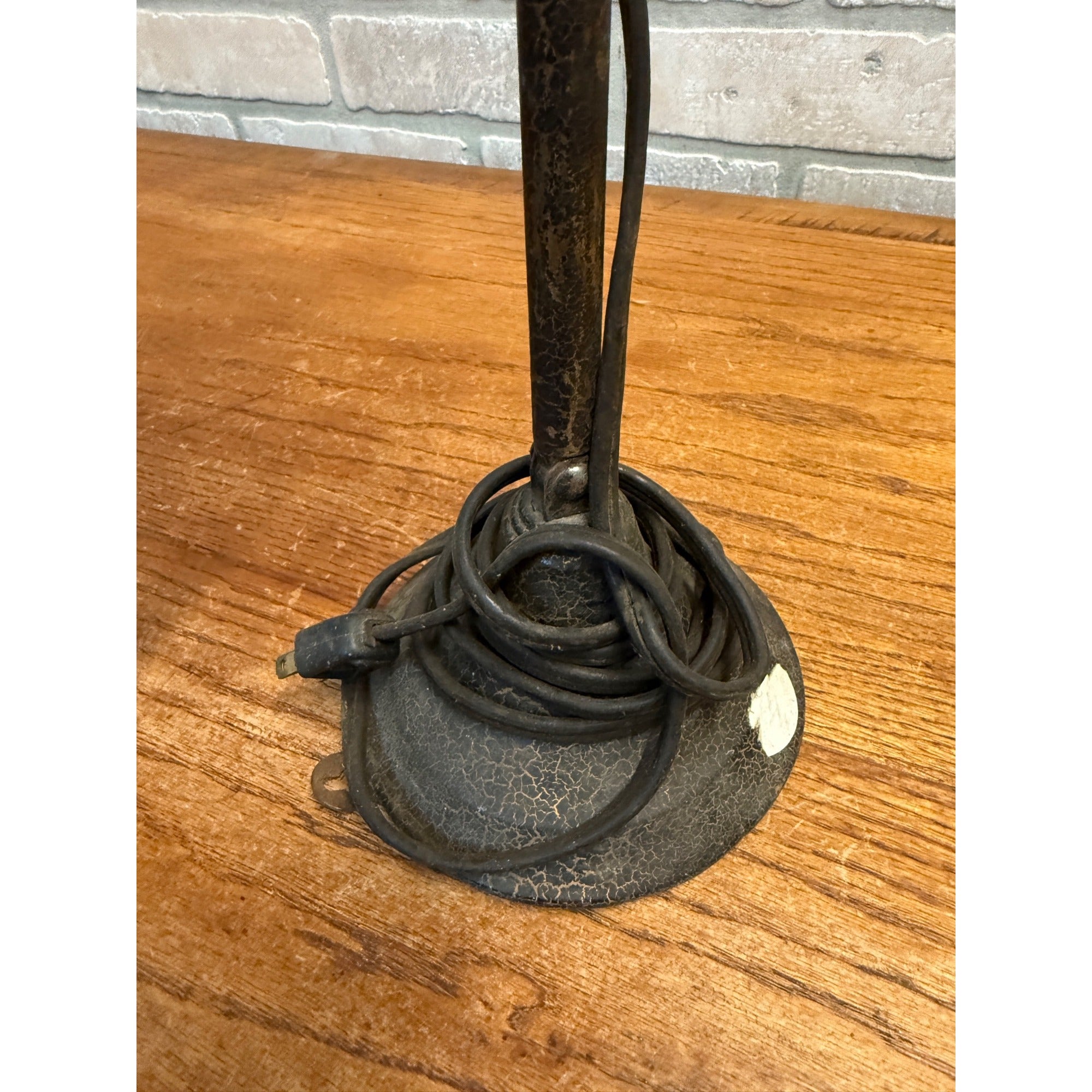 Antique Greist Mfg. Co. Desk Table Light Lamp Table Adjustable As-Is For Restoration