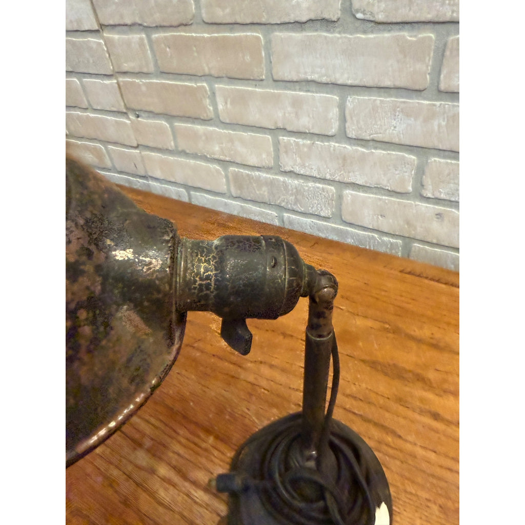 Antique Greist Mfg. Co. Desk Table Light Lamp Table Adjustable As-Is For Restoration