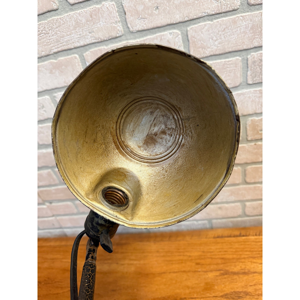 Antique Greist Mfg. Co. Desk Table Light Lamp Table Adjustable As-Is For Restoration