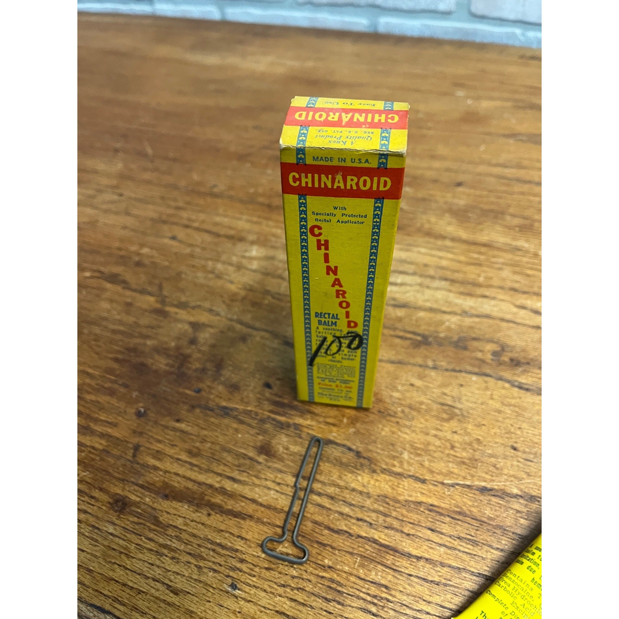 Vintage Chinaroid Rectal Balm Tube and Box / The Knox Co. Los Angeles Calif.