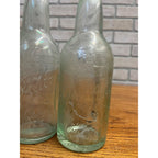 Pair Pre-Pro Val Blatz Brewing Company Milwaukee Vintage Aqua Blue Beer Bottle