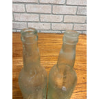 Pair Pre-Pro Val Blatz Brewing Company Milwaukee Vintage Aqua Blue Beer Bottle