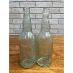 Pair Pre-Pro Val Blatz Brewing Company Milwaukee Vintage Aqua Blue Beer Bottle