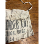 Vintage Wickes Lumber Co. Forest Junction Wisconsin Canvas Cloth Nail Apron WI