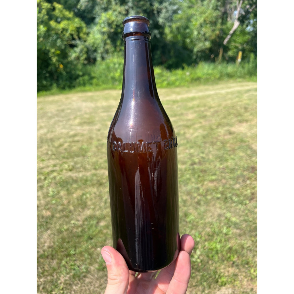 Vintage Pre-Prohibition Calumet Brewing Co. Chilton Wis Amber Beer Bottle 12oz