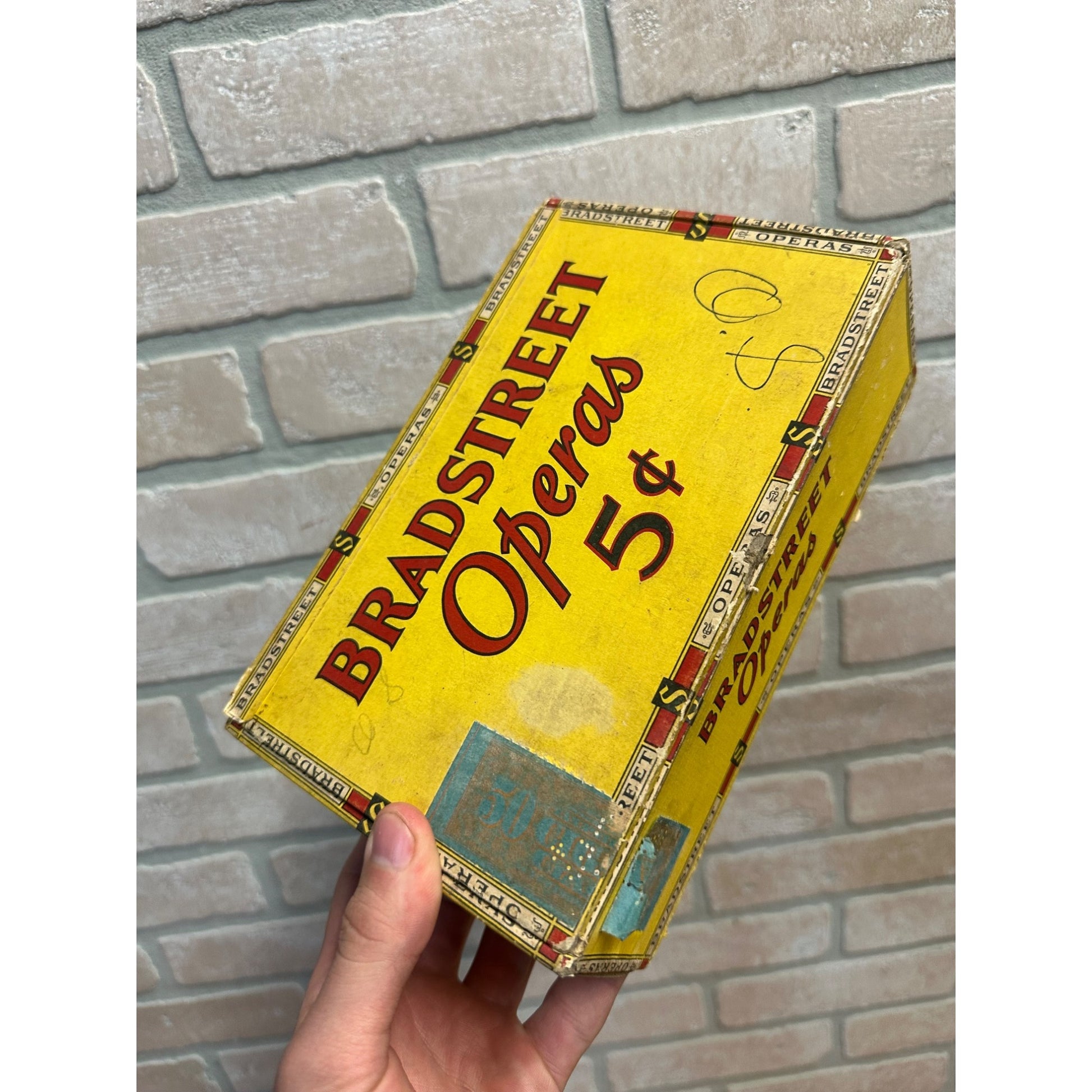 Vintage Bradstreet Operas Cigar Box Advertising Display Tobacco Ohio