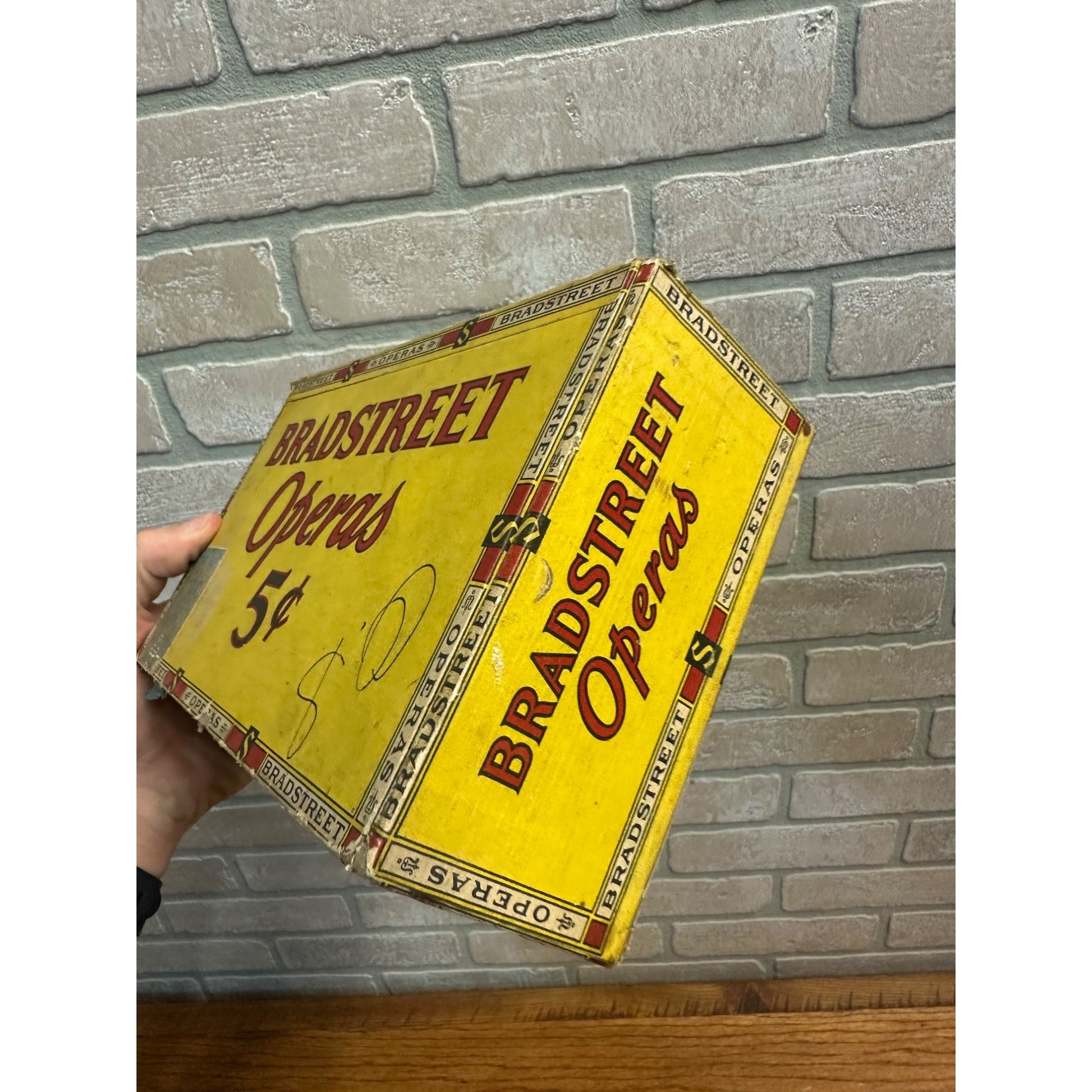 Vintage Bradstreet Operas Cigar Box Advertising Display Tobacco Ohio