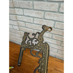 Antique Ornate Cast Iron Wall Mount Swing Arm Oil Lamp Holder - Holder only, no bracket