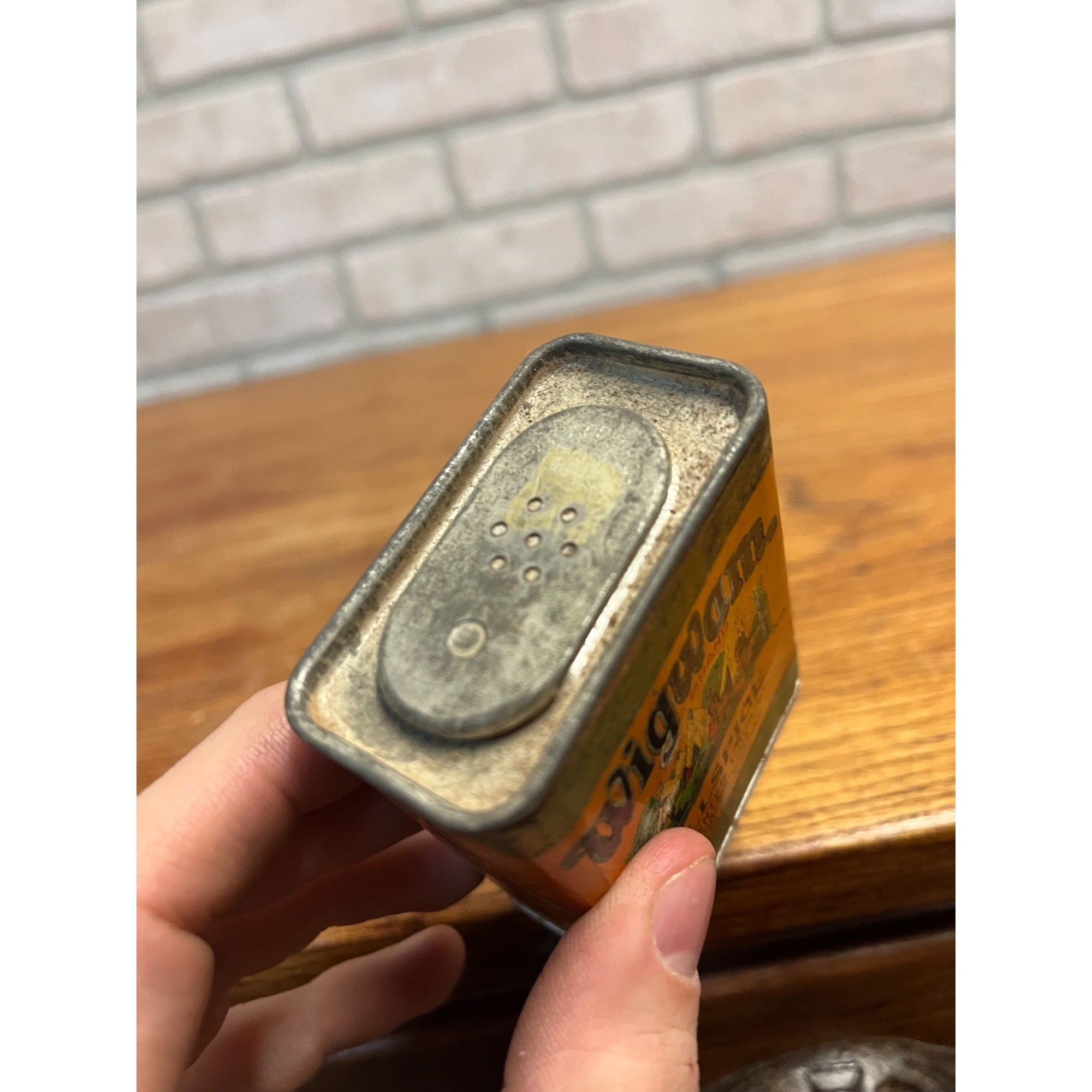 Vintage Wigwam Allspice Spice Tin Can Menominee Michigan Native American Indian