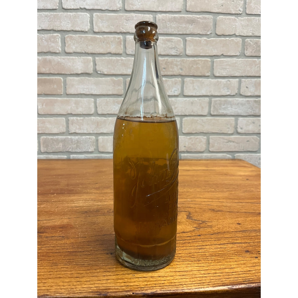 RARE Vintage c1920s John Graf Co. Milwaukee Cherry Soda Bottle w/ Label