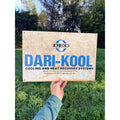 Vintage Metal Dari-Kool Cooling & Heat Farm Sign DEC Advertising Barn Tin