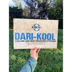 Vintage Metal Dari-Kool Cooling & Heat Farm Sign DEC Advertising Barn Tin