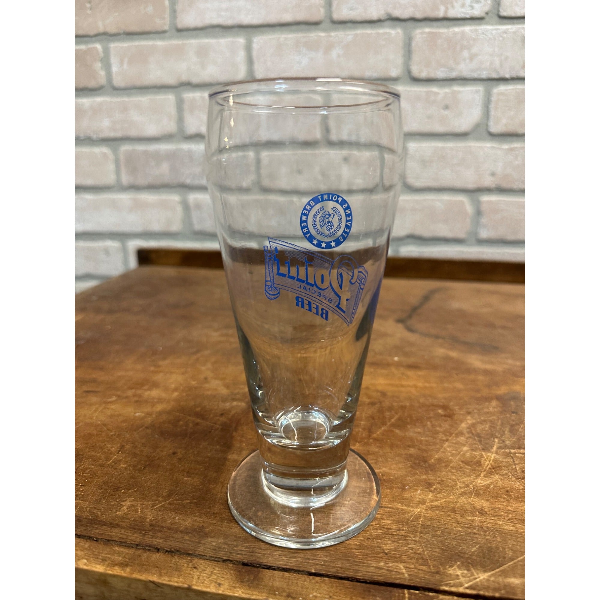 POINT SPECIAL BEER GLASS / VTG TAVERN BARWARE ADVERTISING / MAN CAVE BAR DECOR