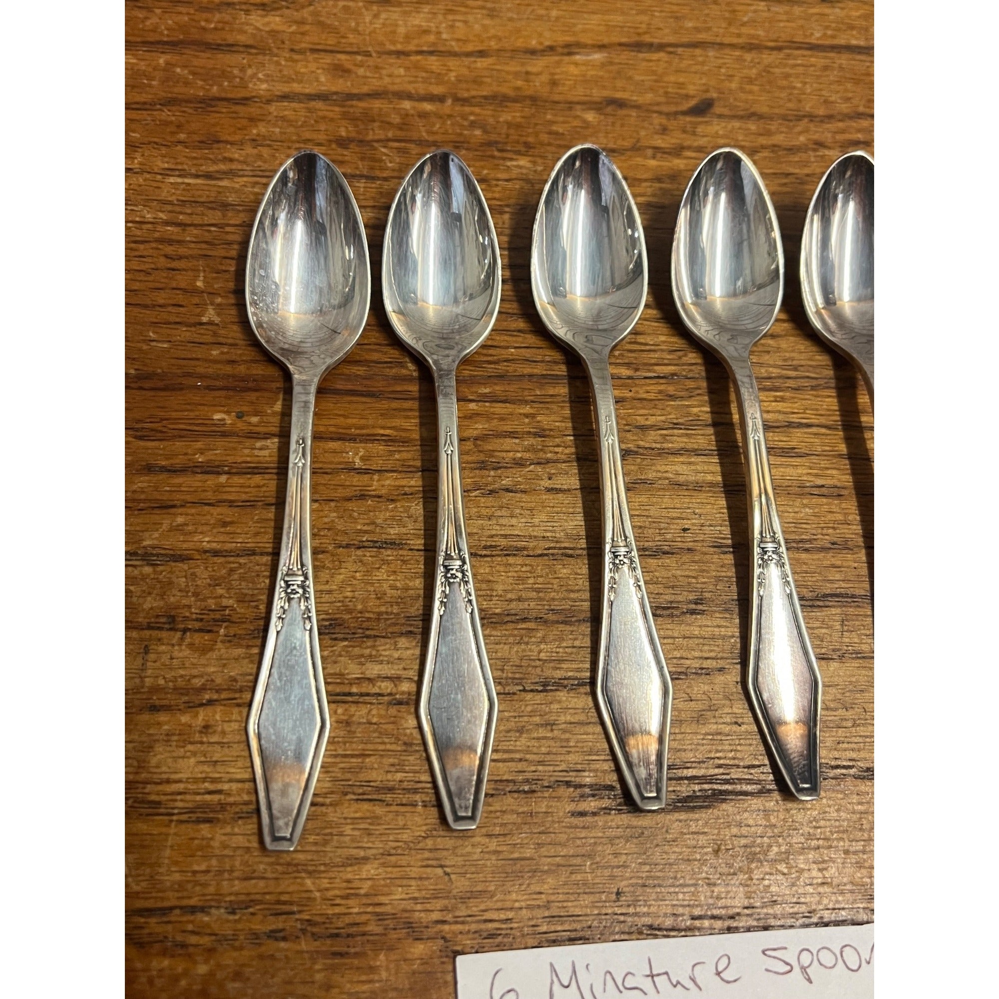 Vintage Silverplate Holmes & Edwards "Jamestown" Mini Spoons (6) Sugar or Salt