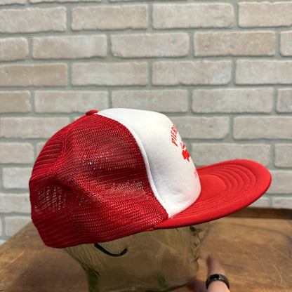 VINTAGE RED PIERE AUTO DEPERE WISCONSIN RETRO SNAPBACK HAT