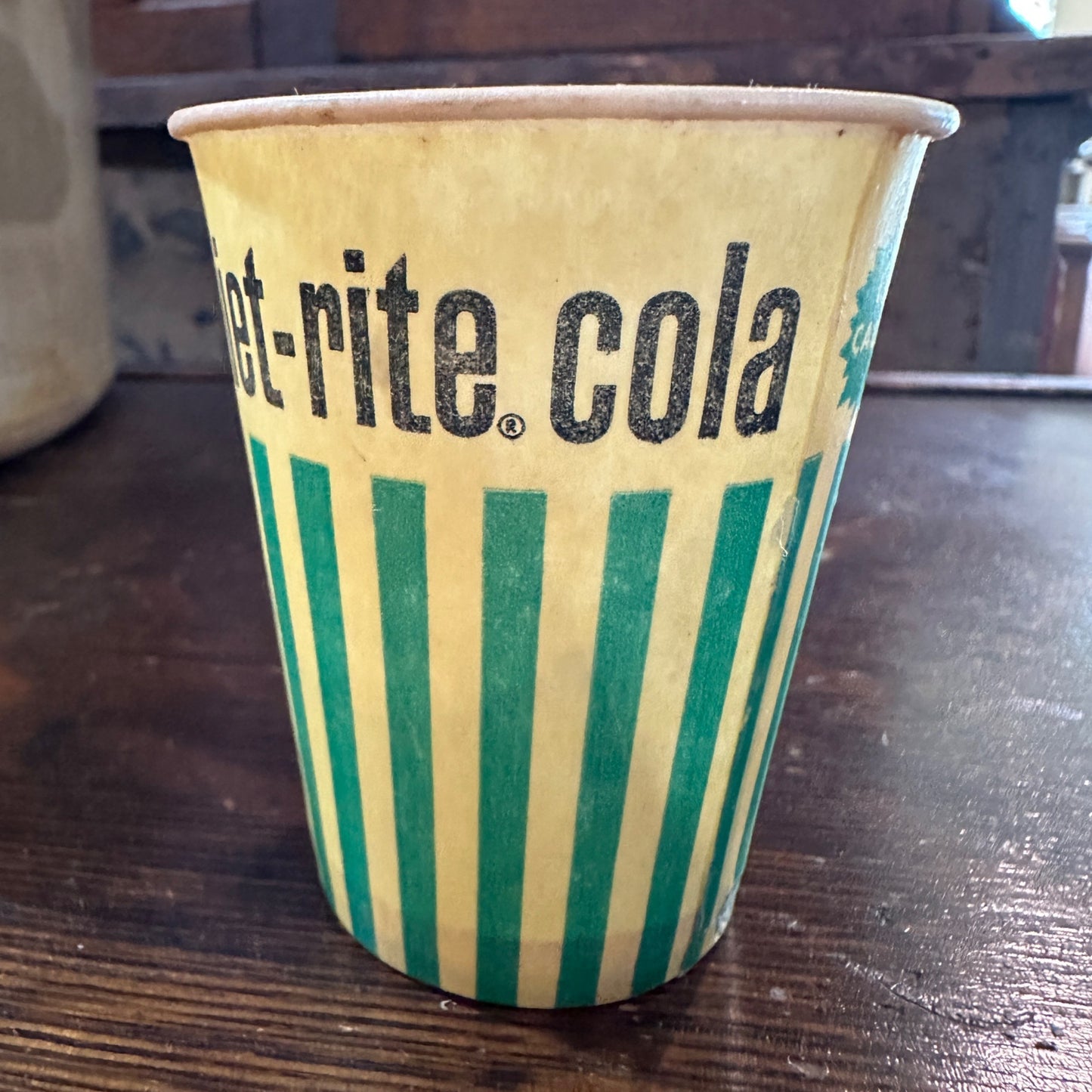 Vintage 2-1/2" Diet Rite Cola Paper Wax promotional Sample Cup Soda