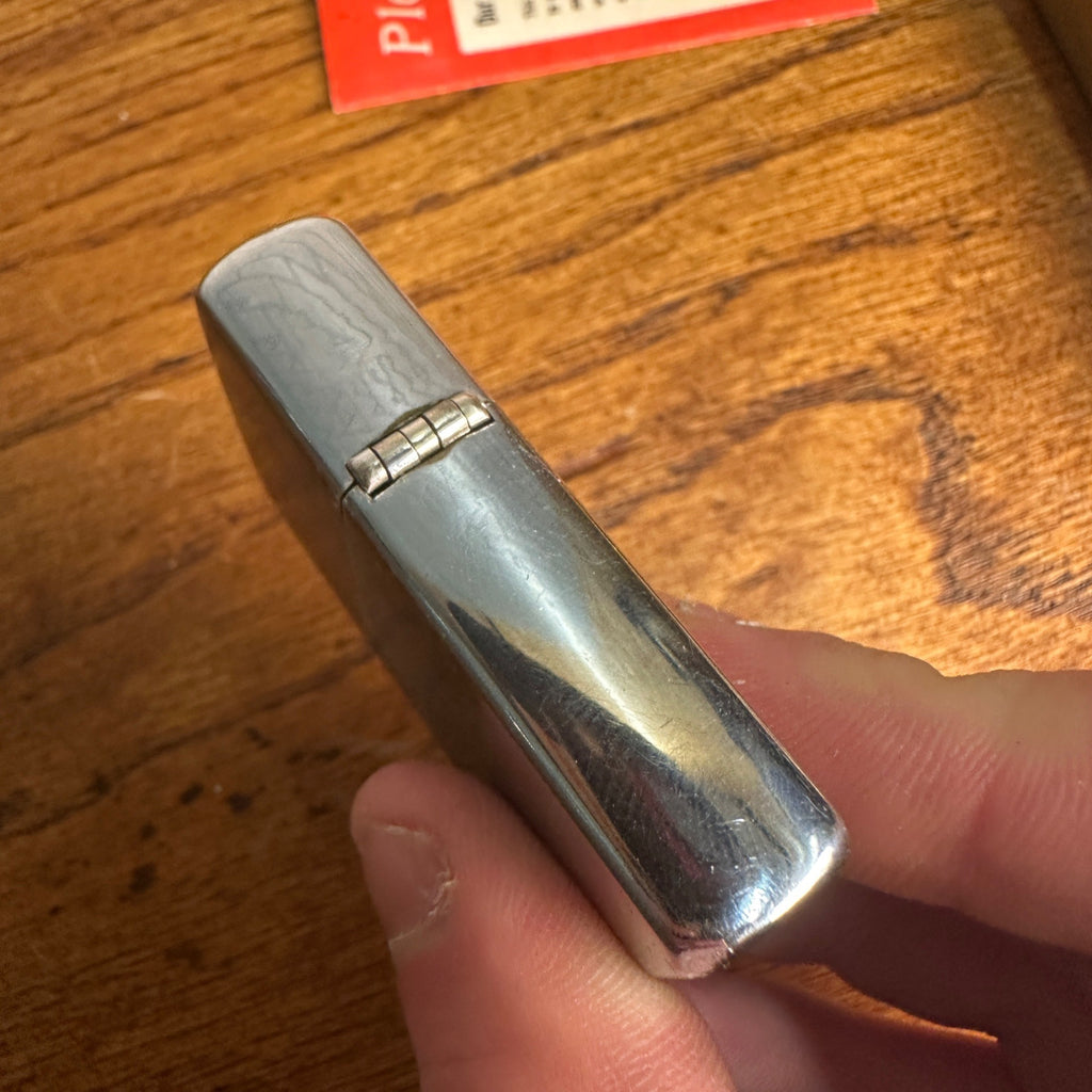 Vintage 1958 Zippo Lighter Brushed Chrome W.J. Jennison Co. Flour w/ Box Advertising