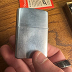 Vintage 1958 Zippo Lighter Brushed Chrome W.J. Jennison Co. Flour w/ Box Advertising