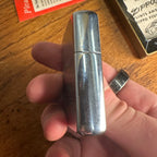 Vintage 1958 Zippo Lighter Brushed Chrome W.J. Jennison Co. Flour w/ Box Advertising
