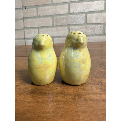 Vintage 1950s Baby Chick Lusterware Yellow 2" Mini Salt & Pepper Shakers Pair Japan