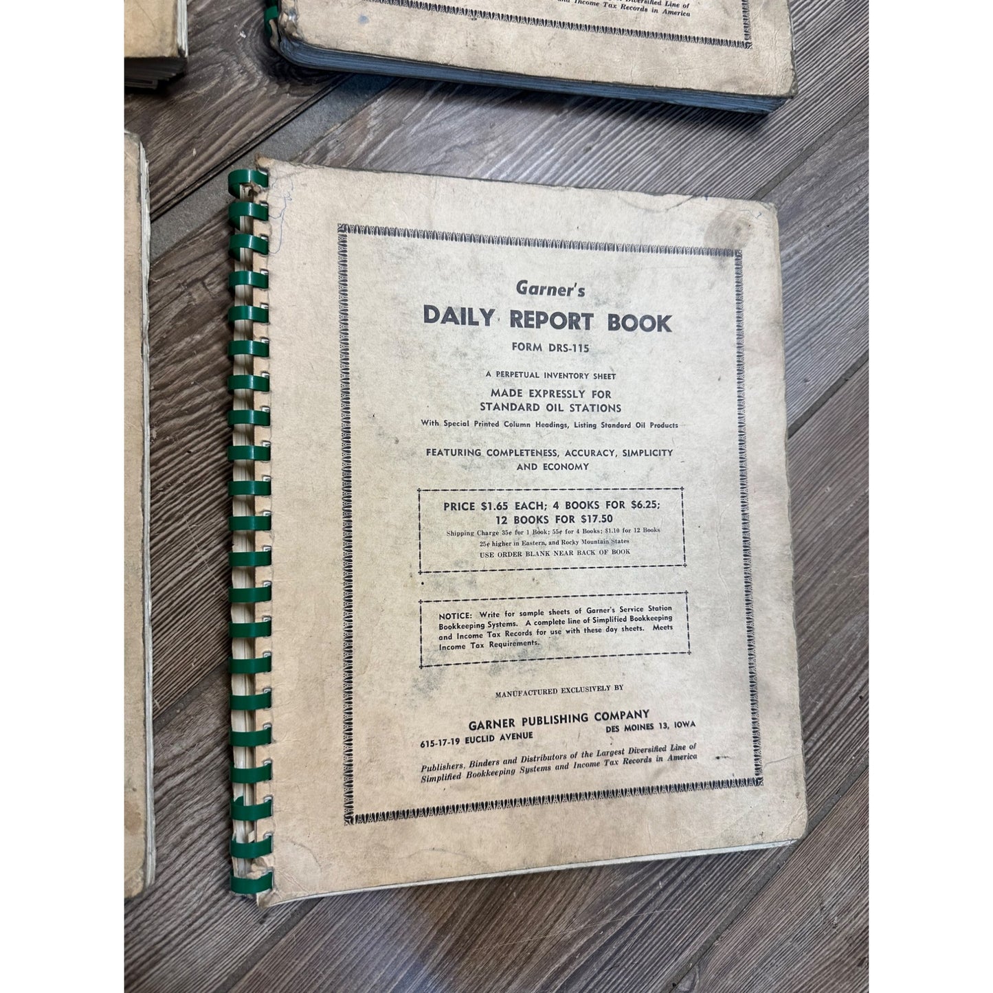 Vintage 1950s Standard Oil Service Station Report Transaction Log Books Lot (4)