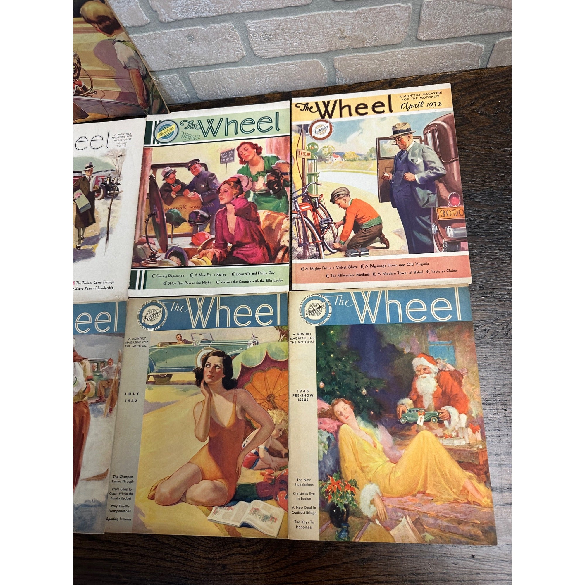 Vintage HUGE LOT Studebaker "The Wheel" Motorist's Owner's Magazines 1932-33