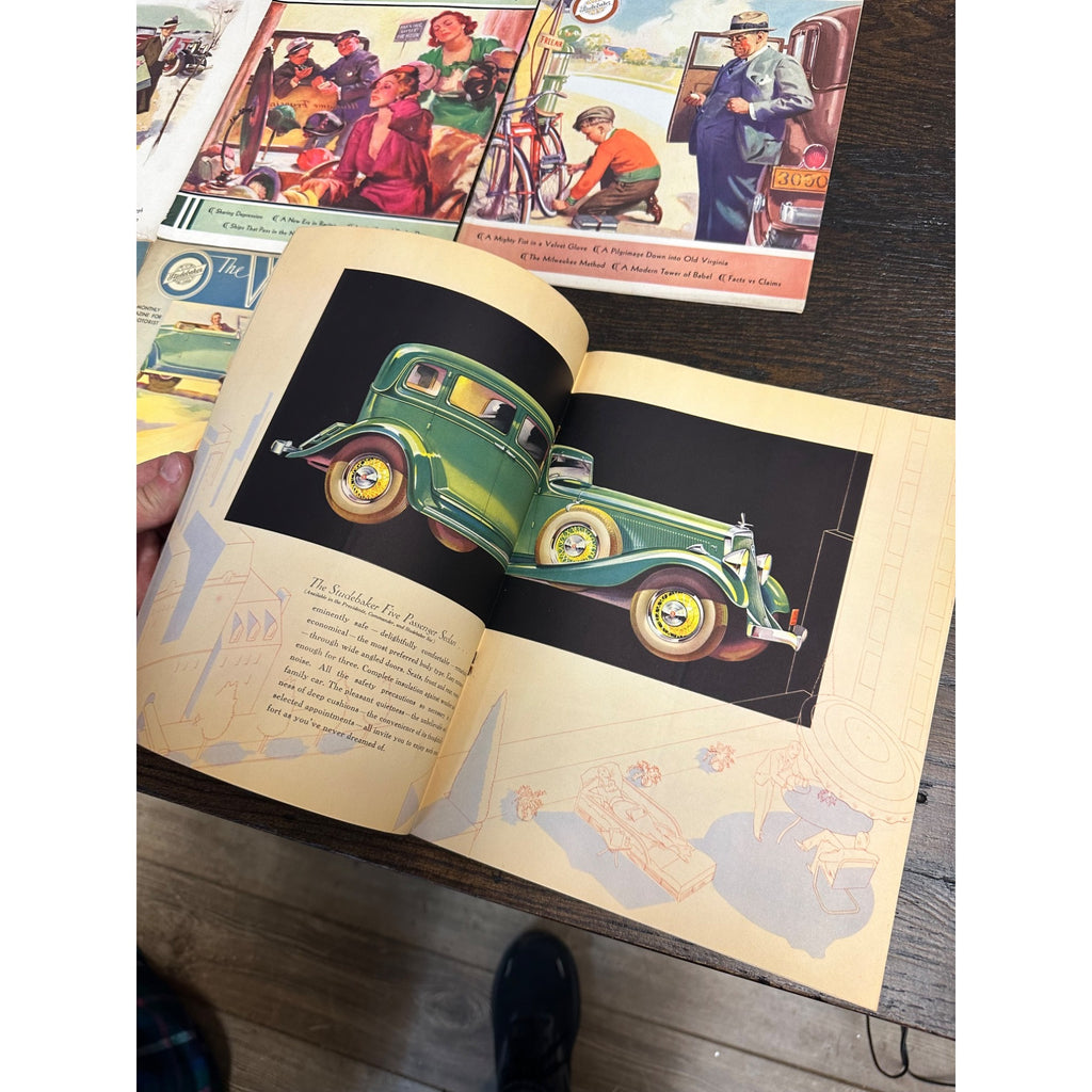 Vintage HUGE LOT Studebaker "The Wheel" Motorist's Owner's Magazines 1932-33