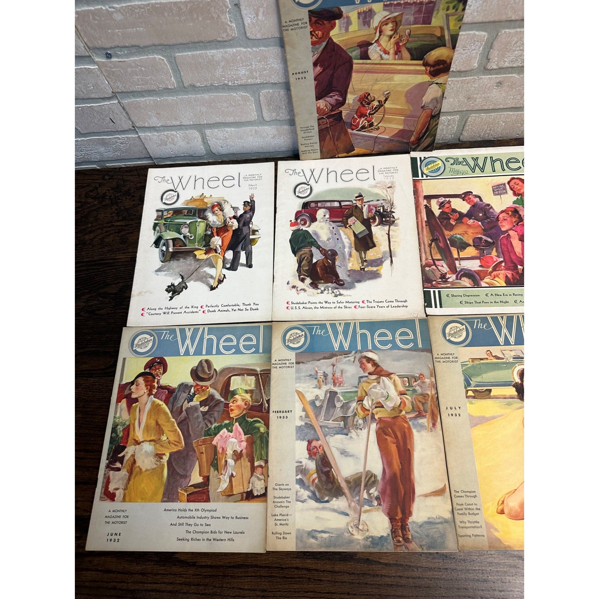 Vintage HUGE LOT Studebaker "The Wheel" Motorist's Owner's Magazines 1932-33