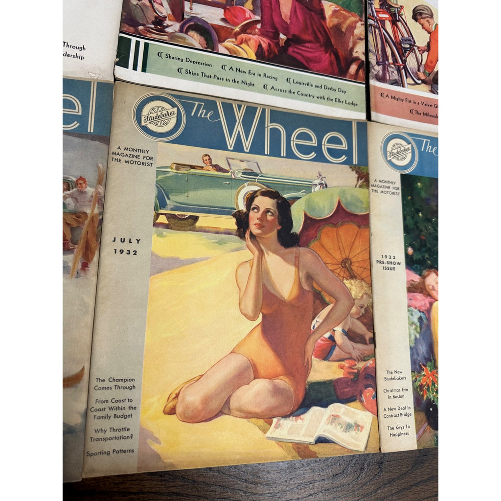 Vintage HUGE LOT Studebaker "The Wheel" Motorist's Owner's Magazines 1932-33
