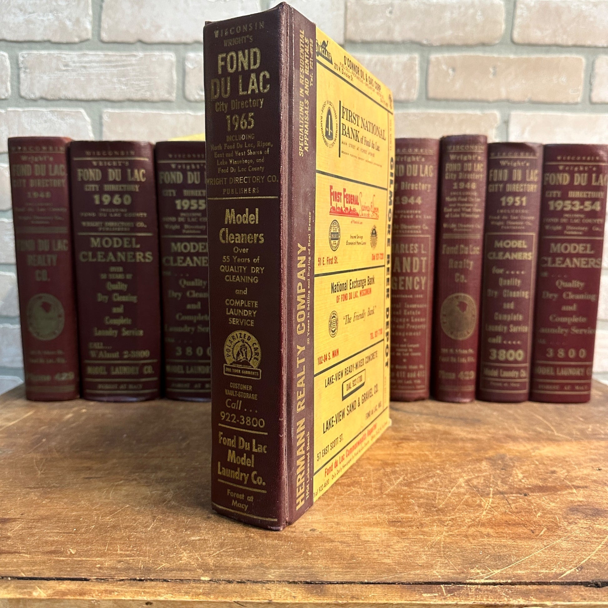 1965 FOND DU LAC COUNTY CITY DIRECTORY WISCONSIN BUSINESS DIRECTORY ADVERTISING