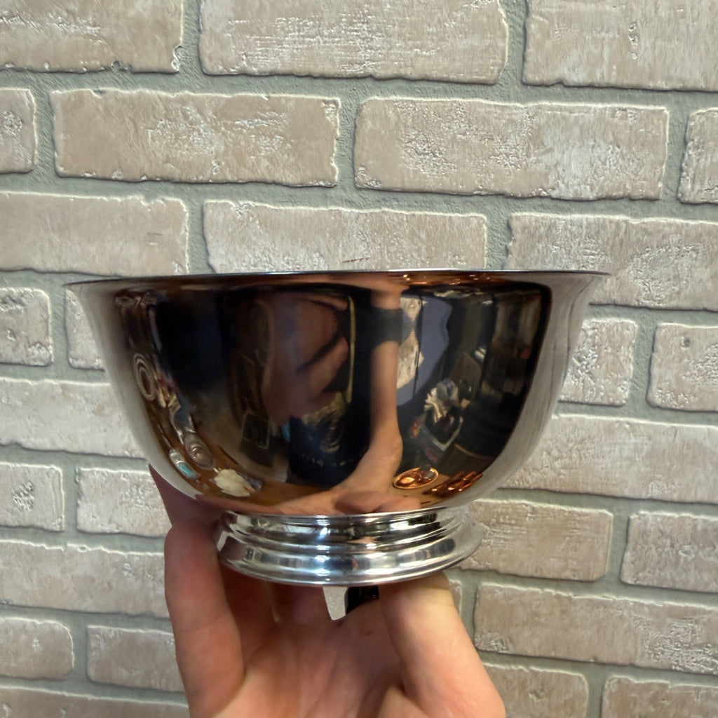 Vintage Reproduction Oneida "Sons of Liberty Bowl" by Paul Revere, Patriot & Silversmith Silverplate 6" Diameter