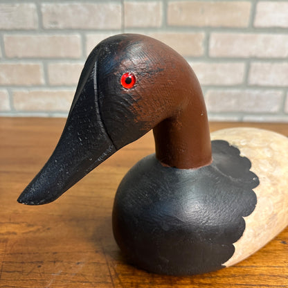 Jack Butzler Canvasback Drake Wooden Duck Decoy hand-carved Wisconsin Bird