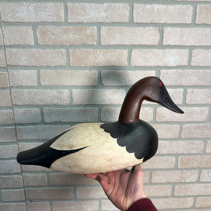 Jack Butzler Canvasback Drake Wooden Duck Decoy hand-carved Wisconsin Bird