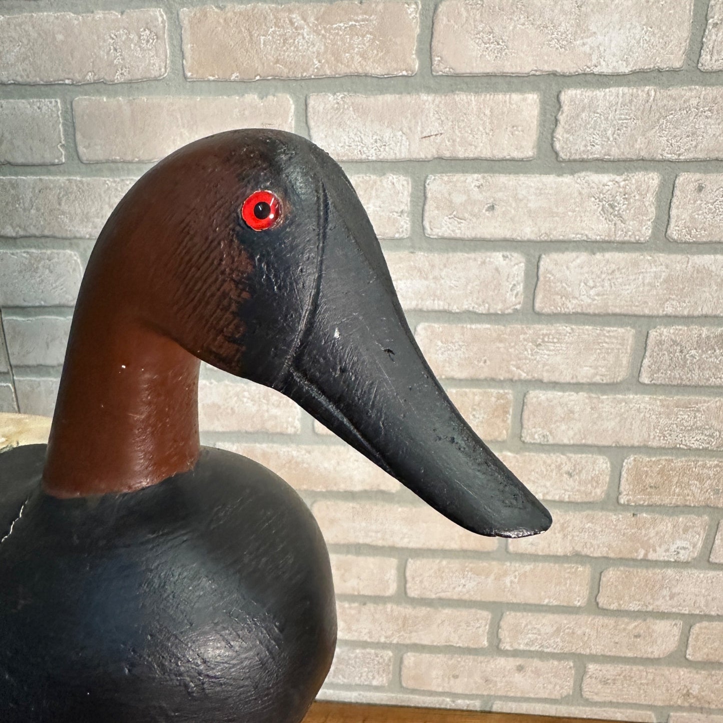 Jack Butzler Canvasback Drake Wooden Duck Decoy hand-carved Wisconsin Bird