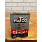Vintage Natco Ground Ginger Spice Tin Advertising Can National Tea Co. Chicago, Illinois