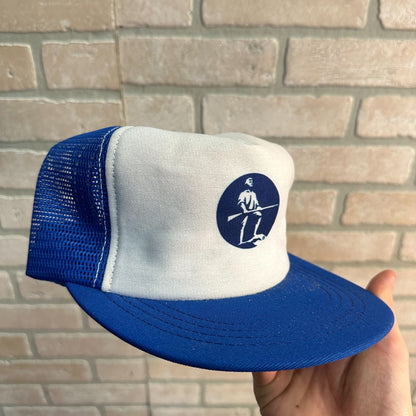 VINTAGE BLUE WHITE SENTRY INSURANCE MESH USA MADE RETRO SNAPBACK HAT