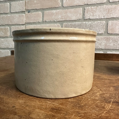 Antique White Red Wing Stoneware Pottery Butter Crock #2 2 Pound  Bottom Signed