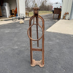 1900s ANTIQUE CAST IRON J.C.MOORE & CO. WAGON JACK STAND RACINE WIS
