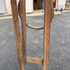 1900s ANTIQUE CAST IRON J.C.MOORE & CO. WAGON JACK STAND RACINE WIS