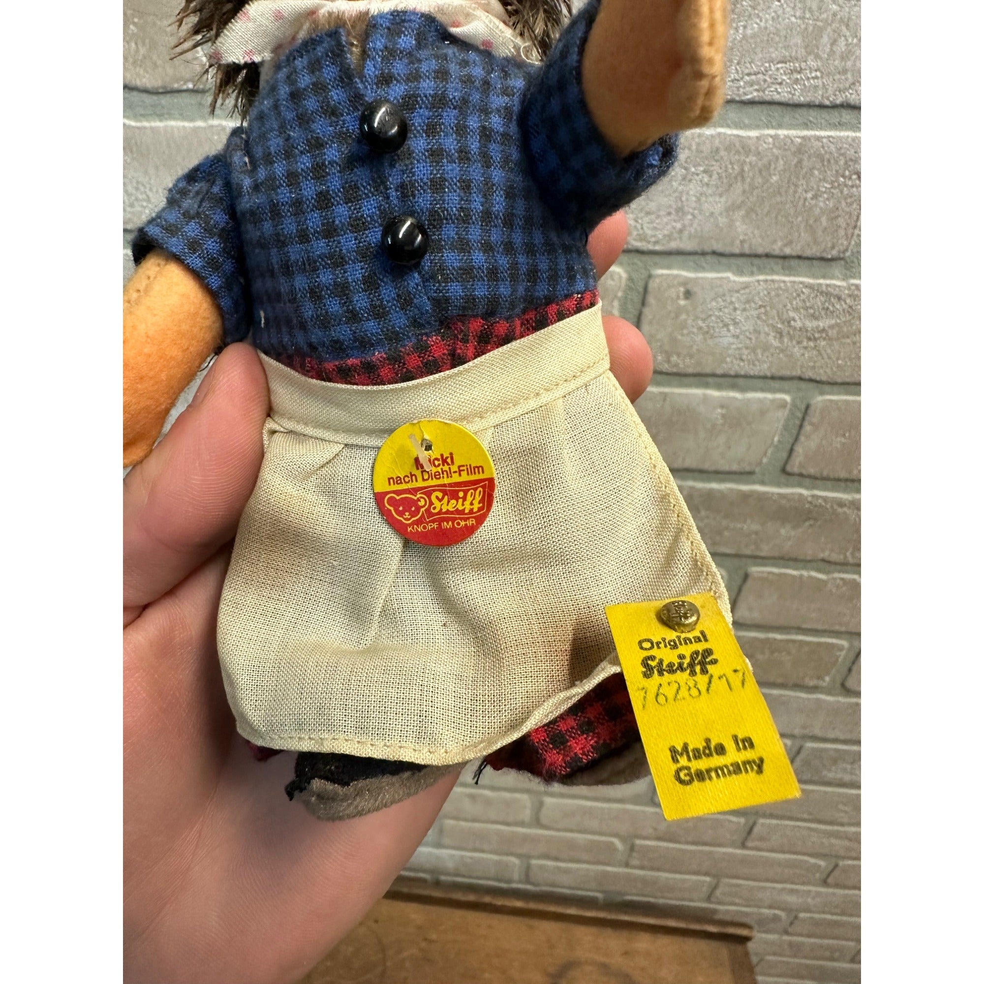 Vintage Steiff Hedgehogs Mucki Micki Mecki Lot (3) Dolls Hand Puppet Germany