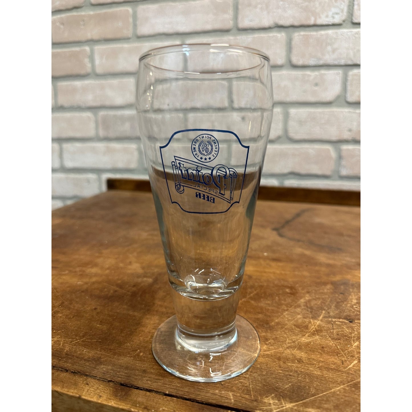 POINT SPECIAL BEER GLASS / VTG TAVERN BARWARE ADVERTISING / MAN CAVE BAR DECOR