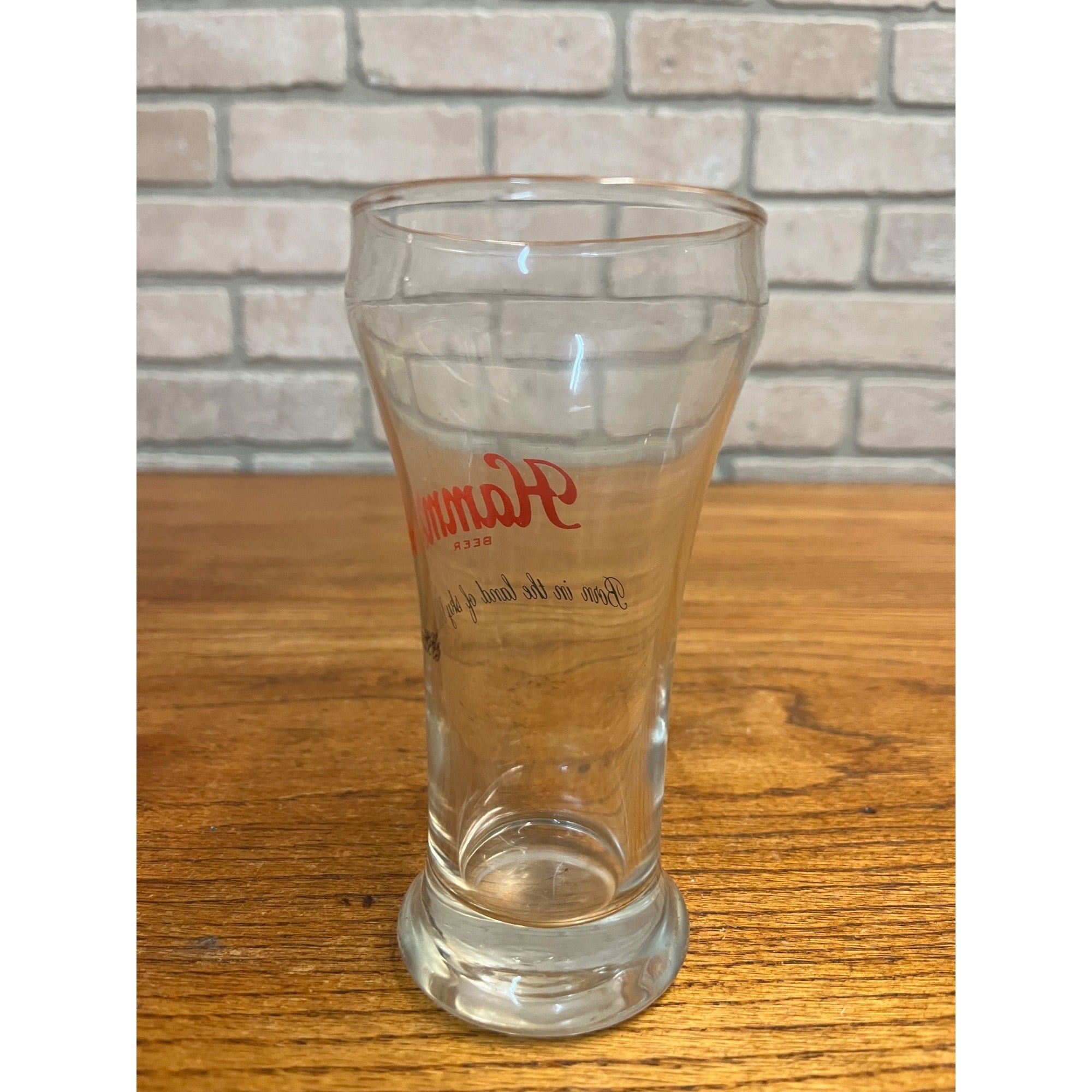 Vintage Hamm’s Beer Pilsner Glass 5-5/8" Tall Barware Land of Sky Blue Waters