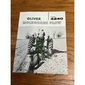 Oliver 4240 Moldboard Plows Tractor Dealers Sales Brochure 1958