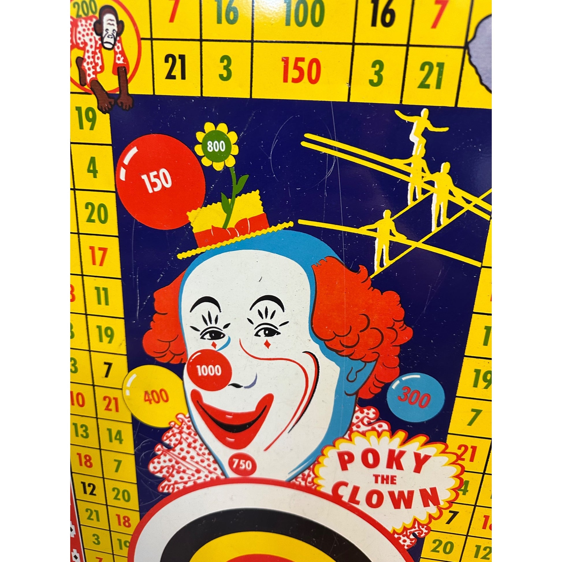 Vintage 1940S Wyandotte Toys Tin Litho Poky The Clown Shooting Target USA