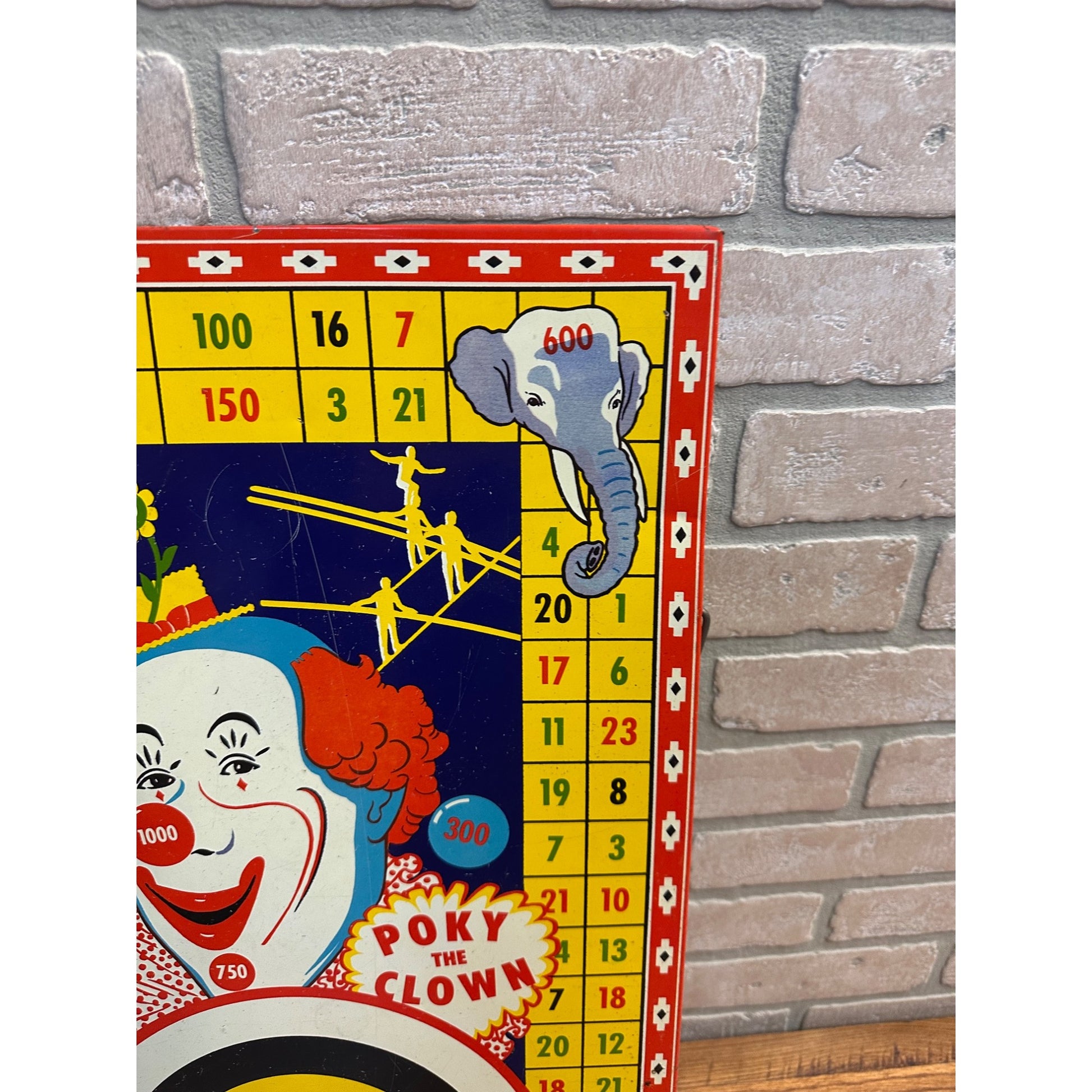 Vintage 1940S Wyandotte Toys Tin Litho Poky The Clown Shooting Target USA