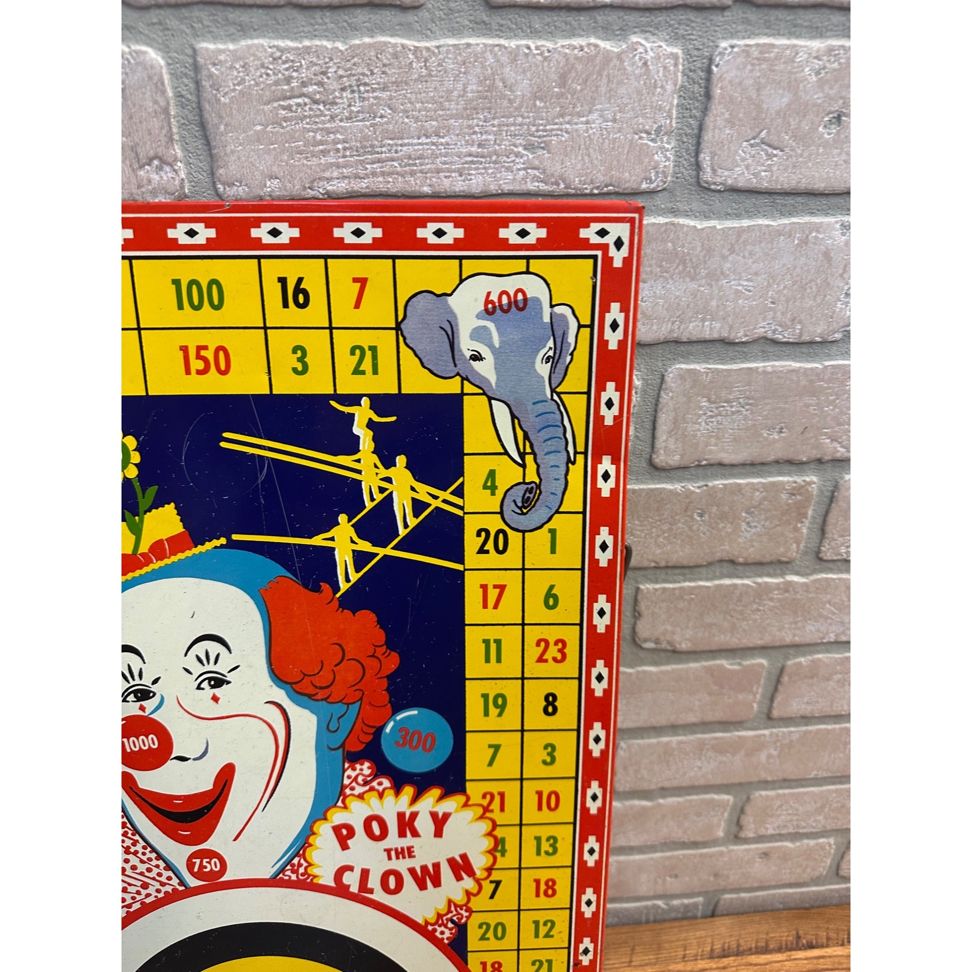 Vintage 1940S Wyandotte Toys Tin Litho Poky The Clown Shooting Target USA